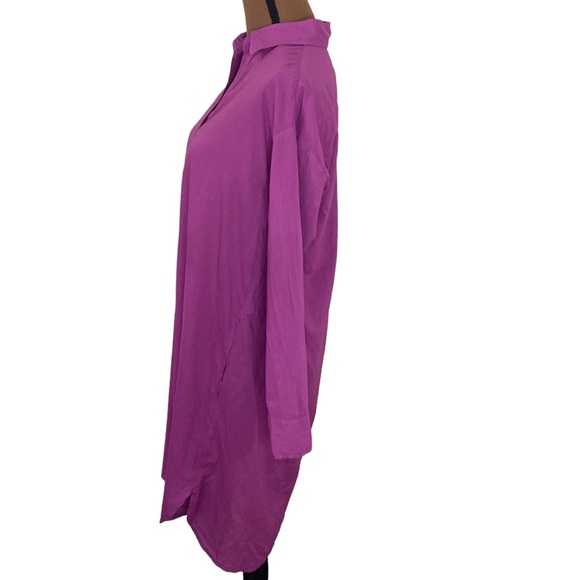 Xirena Blayke cotton poplin shirt dress in purple wine size XS - Picture 6 of 15